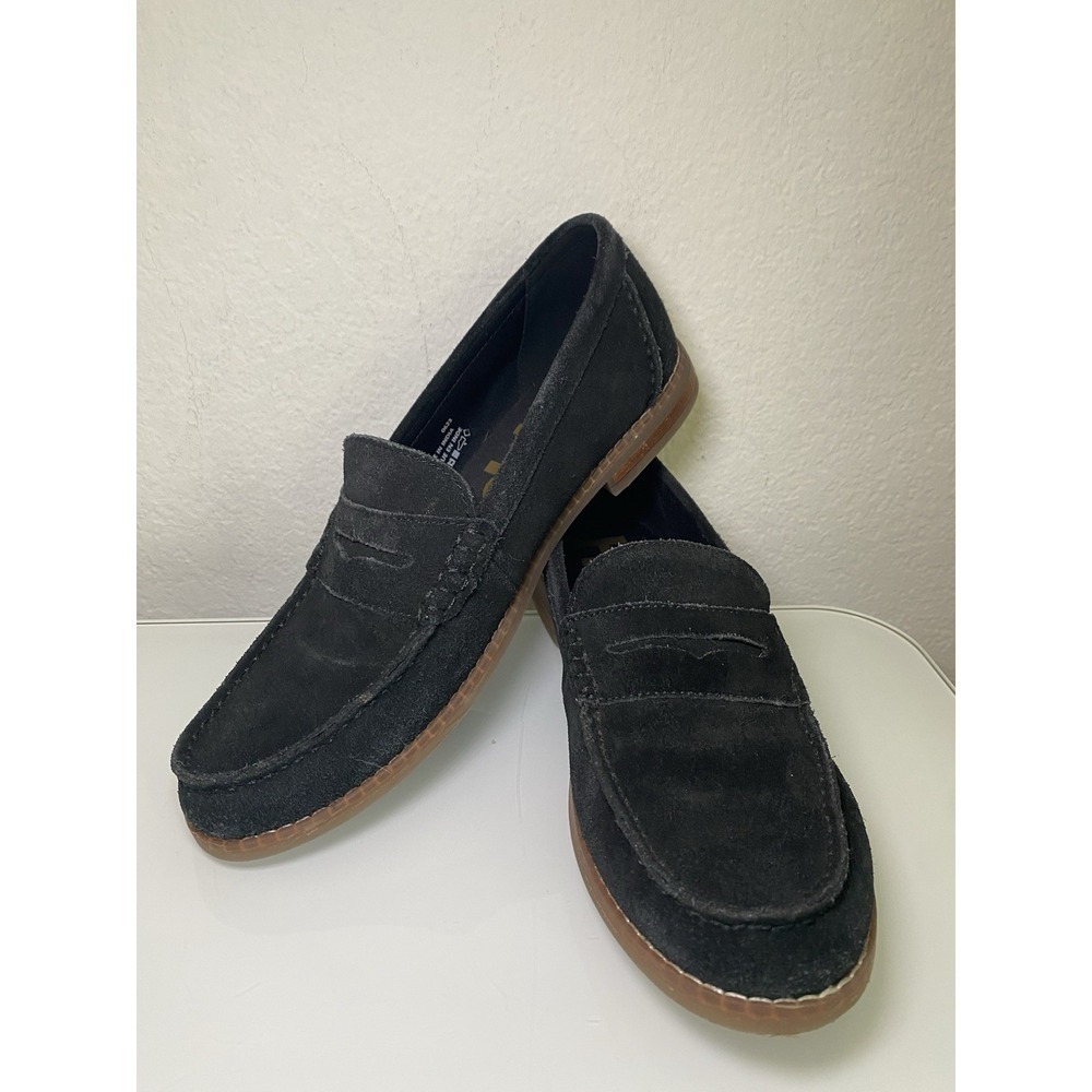 Hush Puppies Black Suede Leather Loafers Women's Size US 8 Cushion Comfort